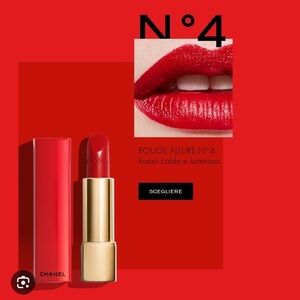 New Chanel Rouge Allure Luminous intense No. 04 lipstick make up medium red lip